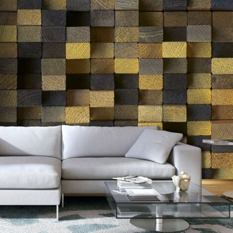 Papier Peint "Wooden Cubes" 175 x 250 cm