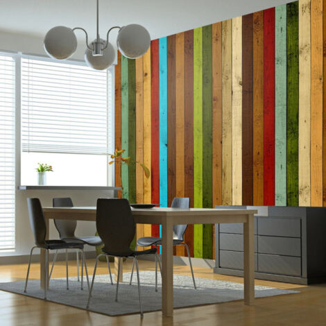 Papier Peint "Wooden Rainbow" 309 x 400 cm