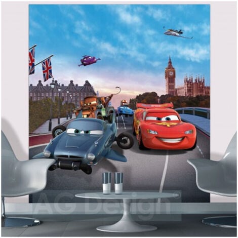 Papier Peint XL intisse Cars 2 Disney 180X202 CM