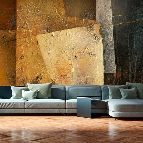 Papier peint xxl art moderne II - 500 x 280 cm - Noir et Or