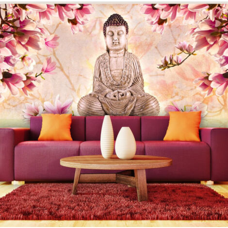Papier Peint XXL "Bouddha & Magnolia" 270x550cm