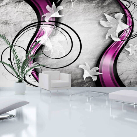 Papier Peint XXL "Flowery Ribbon" 280x500cm