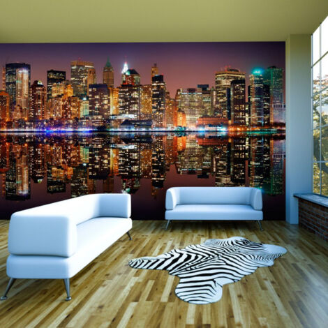 Papier Peint XXL "Gold Reflections NYC" 270x550cm