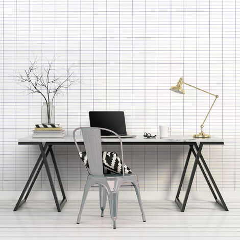 Papier peint XXL intissé 270 cm X 250 cm, ligne de cahier géante, décoration murale pour intérieur.