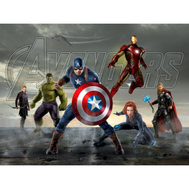 Ag Art - Papier peint xxl intisse Captain America et les Avengers Marvel 360X270 cm
