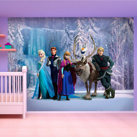 Papier peint XXL intisse La Reine des Neiges Disney Frozen 360X255 CM - Multicolor