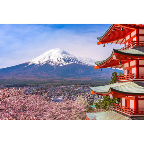 Papier peint XXL intissé Vue sur le mont Fuji Japon 360x270 cm