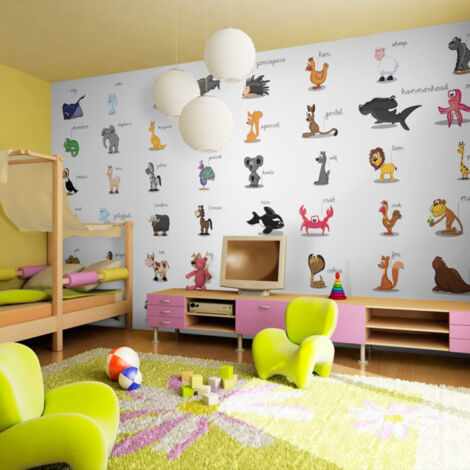 Papier Peint XXL "Learning By Playing Animals" 270x550cm