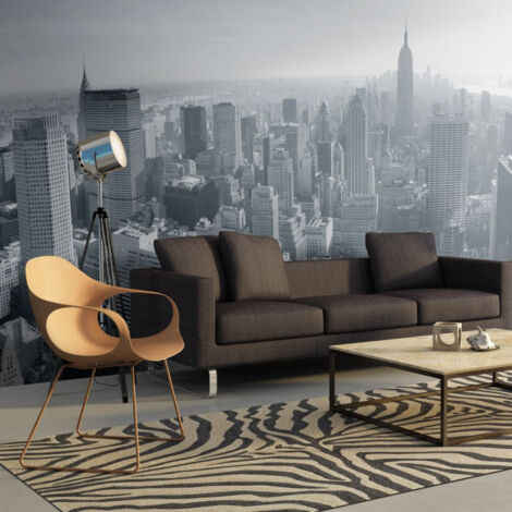 Papier Peint XXL "Panorama de New York en Noir & Blanc" 270x550cm