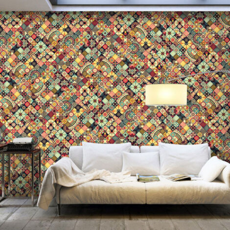 Papier Peint XXL "Rainbow Mosaic" 280x500cm