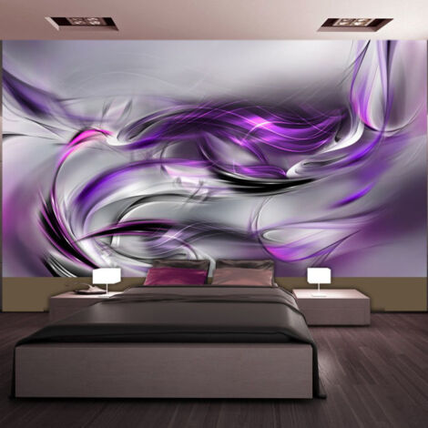 Papier Peint XXL "Tourbillons Pourpre II" 280x500cm