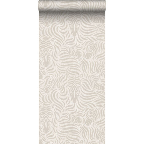 papier peint zèbres beige crème clair  - Sanders & Sanders