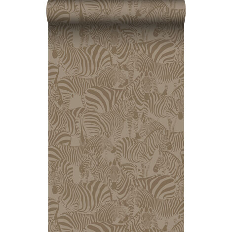 papier peint zèbres marron - Origin Wallcoverings