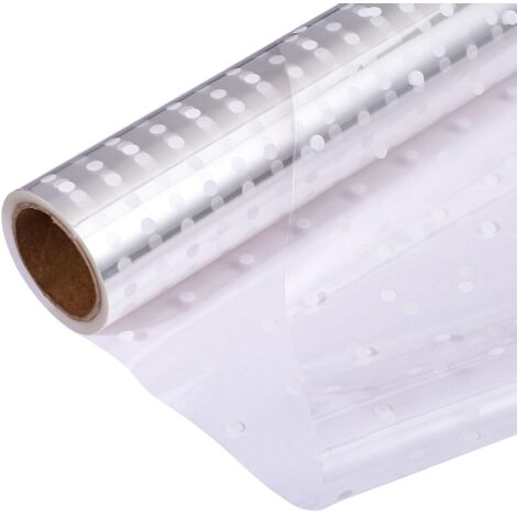 Papier Transparent Emballage, Cellophane Emballage Cadeau pour Anniversaire Noël Pâques Fête, pour Fleuriste Artisanat, 30M×40CM