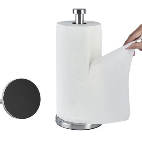 Papierhandtuchhalter aus Edelstahl, Küchenrollenhalter, Papierhandtuchrollenhalter, vertikaler Papierhandtuchspender, Handtuchhalter, 33 cm hoch