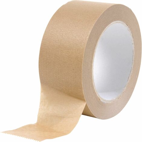 Papierklebeband Packband Verpackungsband braun, glattes Papier, reißfest, hohe Klebekraft, gute Anfangshaftung, Economy, 50 mmx50 m