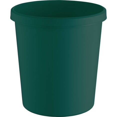 Papierkorb 18l H331xØ315mm m.Griffrand Ku.grün HELIT