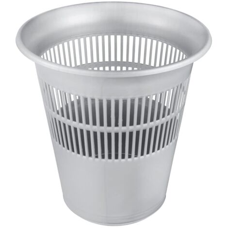 Papierkorb 31cm Ø29cm silber