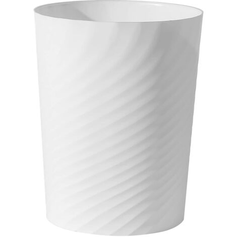 Papierkorb - Kunststoff - Ideal für Kinderzimmer, Büro, Küche - Höhe: 32 cm - 12 l - Weiß