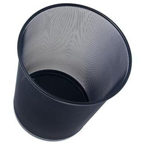Papierkorb ® OFFICE 29,5 x 35 cm (D. x H) 18l Metall Farbe: schwarz 1 Sortierfach