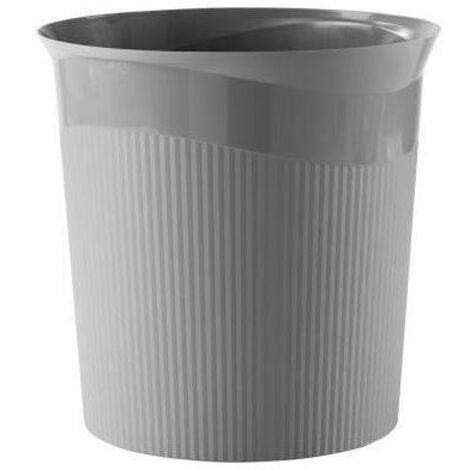 Papierkorb Re-LOOP 28,8 x 28,7 cm (D. x H) 13l Polypropylen 100 % recycelt Farbe: dunkelgrau 1 Sortierfach