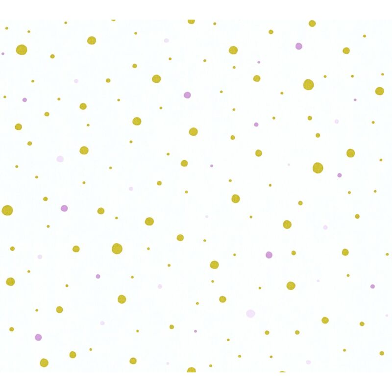 Papier Peint 'Gomettes Multicos' Blanc 10mx 0.53 m