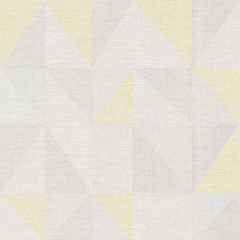 Papier peint à Carrés Bicolores Jaune 10mx 0.53 m