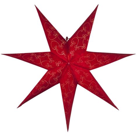 Papierstern -Decorus', handgeschöpftes Papier, rot, Ø 63cm