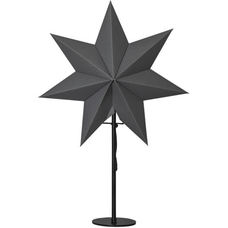 Papierstern-Tischleuchte Mixa strombetrieben E14 Metallfuß grau H 50cm