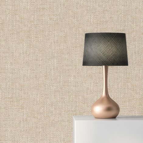 Papiertapete Beige Retro Tapete Gemustert Ansatzfrei  Natural Text
