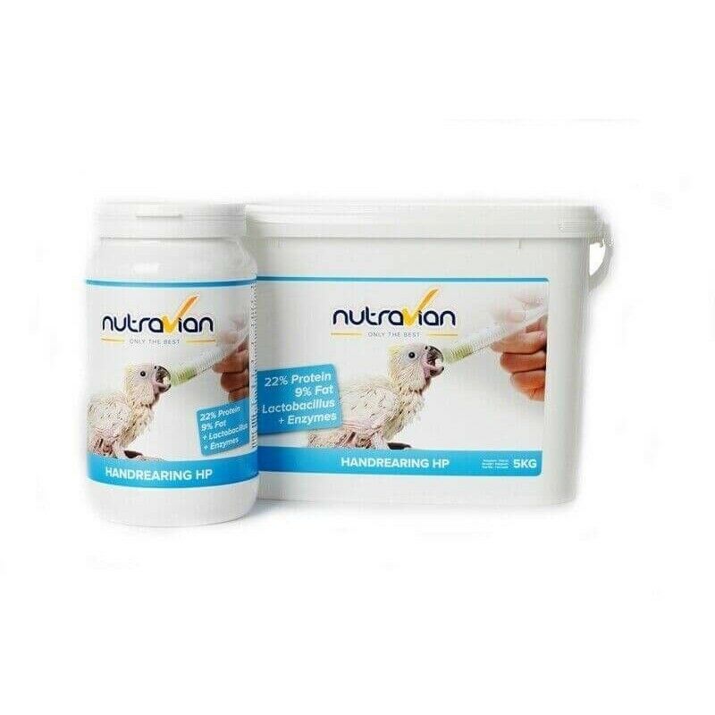 

Papilla NUTRAVIAN HANDREARING HP para todo tipo de psitacidas y pequeños loros bote 1 kg