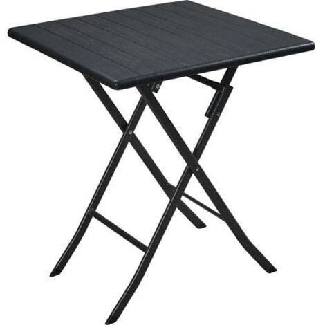PAPILLON 8044500 Tavolo Pieghevole Quadrato Effetto Legno Colore Antracite 62x62x73h cm