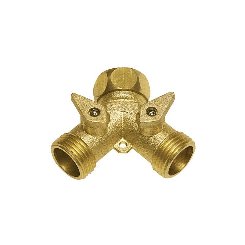 

Adaptador manguera laton 2 tomas macho 34' duplicador grifo adaptador 2 vias entrada 34' hembra
