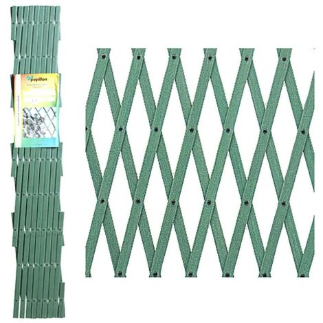 PAPILLON celosia pvc verde extensible 3x1 metros. , Celosia extensible pvc verde.- Medidas: 3x1(alt) m.- Anchura de las tiras 2 cm.- Color verde.- Realizado en pvc. - Tamaño del hueco segun ap