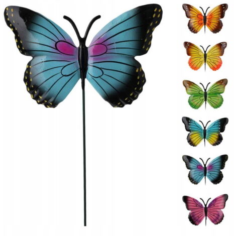 Papillon décoratif de jardin sur bâton 55 cm