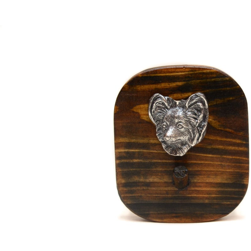 Papillon, Épagneul Continental - porte-laisse, porte-médailles avec chien, porte-clés par Art-Dog