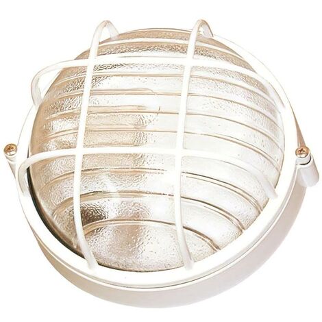 PAPILLON plafón industrial ip54 redondo blanco , Plafón industrial IP54  redondo blanco.- Medidas: ø 19x12 cm.- Rosca bombilla: E27.- Color blanco.- Estruct