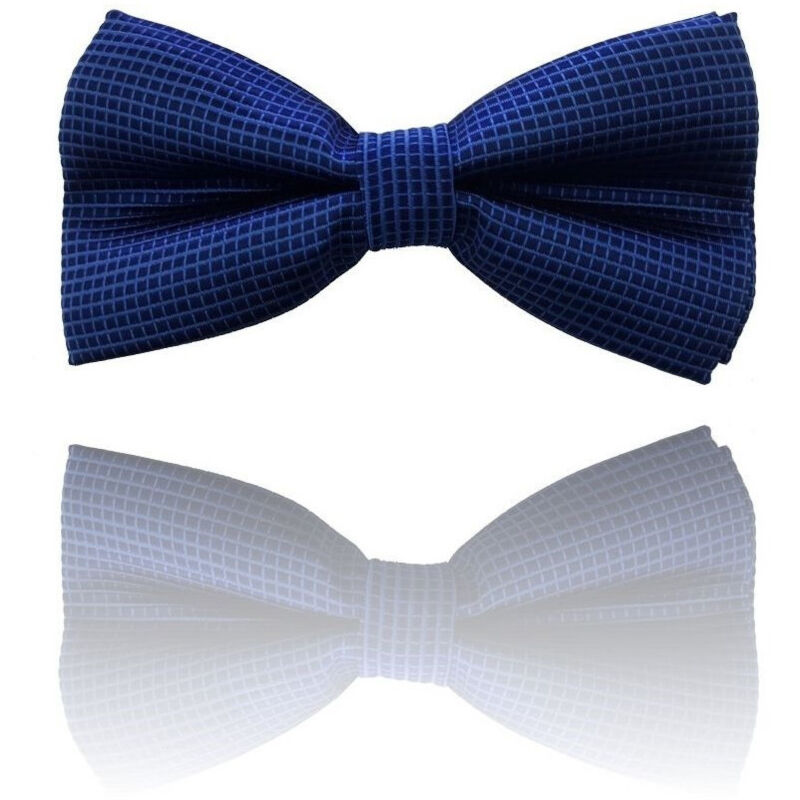 TrAdE Shop Traesio-Papillon Quadri Blu Cravattino Farfallino Cravatta Frack Papion
