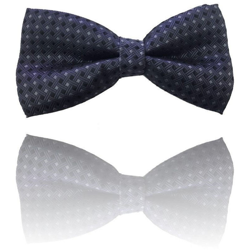 Trade Shop - Papillon Rombi Piccoli Grigio Scuro Cravattino Farfallino Cravatta Frack Papion -