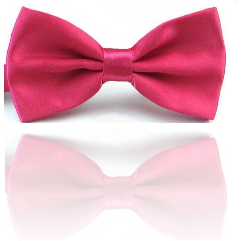 Trade Shop - Papillon Seta Fucsia Rosa Cravattino Farfallino Cravatta Frack Uomo Donna -