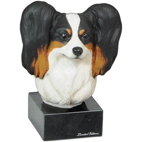 Papillon, Spaniel Continentale - statuetta dipinta, figurina, realizzata da un artista, marchio Art-Dog