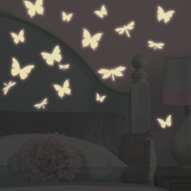 Stickers - Papillons Dorés Qui Volent - Hauteur 45,7 cm