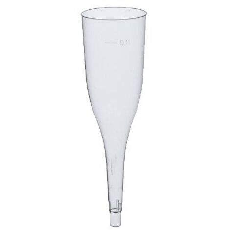 PAPSTAR 12186 50 - Bicchiere da champagne (accessorio superiore, 0,1 L, diametro 5 cm, altezza 17,5 cm), colore trasparente, (senza base)