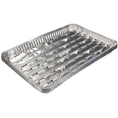 PAPSTAR 6281210 Griglia in Alluminio, Argento, 34x23x2.5 cm