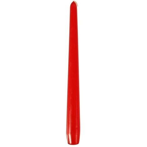 PAPSTAR Candelieri, Cera di paraffina, Colore: Rosso, 25 Centimeters, 50 unità