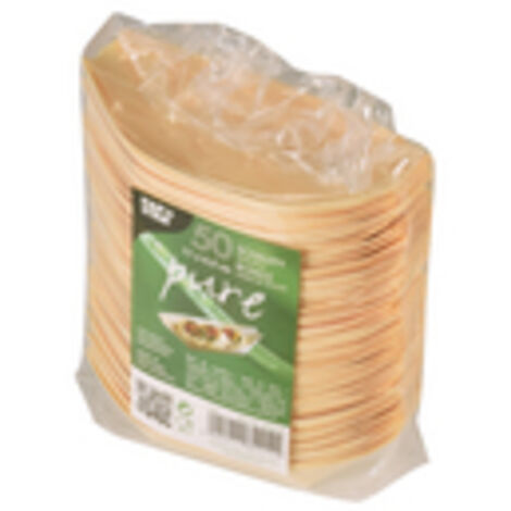 Papstar "Fingerfood" - Ciotole di legno, "pure", 11 cm x 6,5 cm, "barca", 50 pezzi