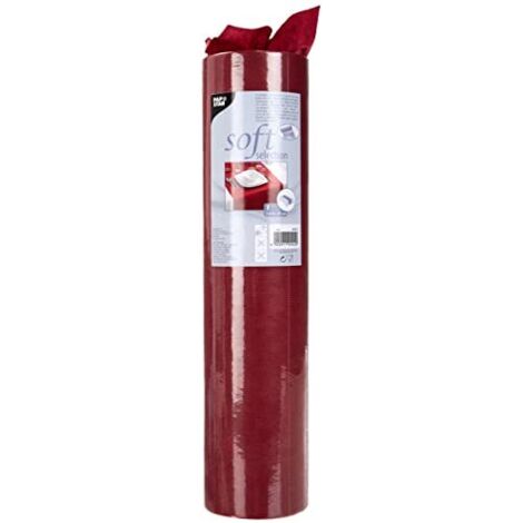 Papstar, Runner in tessuto non tessuto "soft selection", 24 m x 40 cm, bordeaux su rotolo, 84323