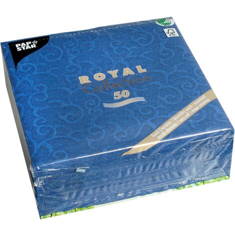 Papstar Tovaglioli, Tessuto, Blu Scuro, 7.8 x 20 x 20 cm, 50 unità