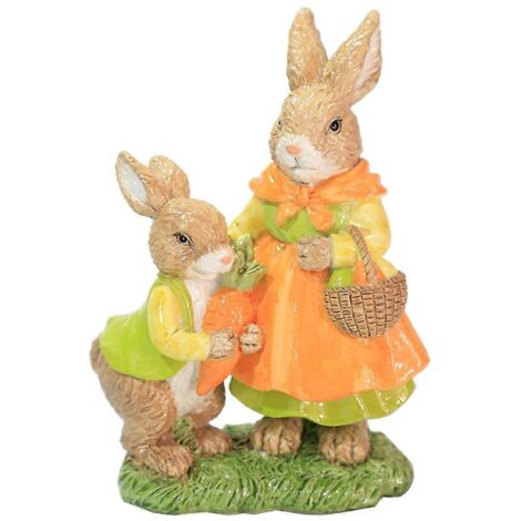 Pâques Lapin Ornement Micro-Paysage Figurine Résine Artisanat Miniature Jardin Fée Décoration Accessoire