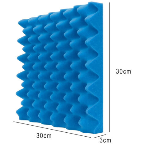 Paquet 12 panneaux mousse acoustique oeuf insonorisant 1"x12"x12" traitement son